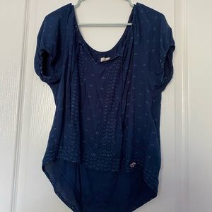 Hollister blue paisley top L